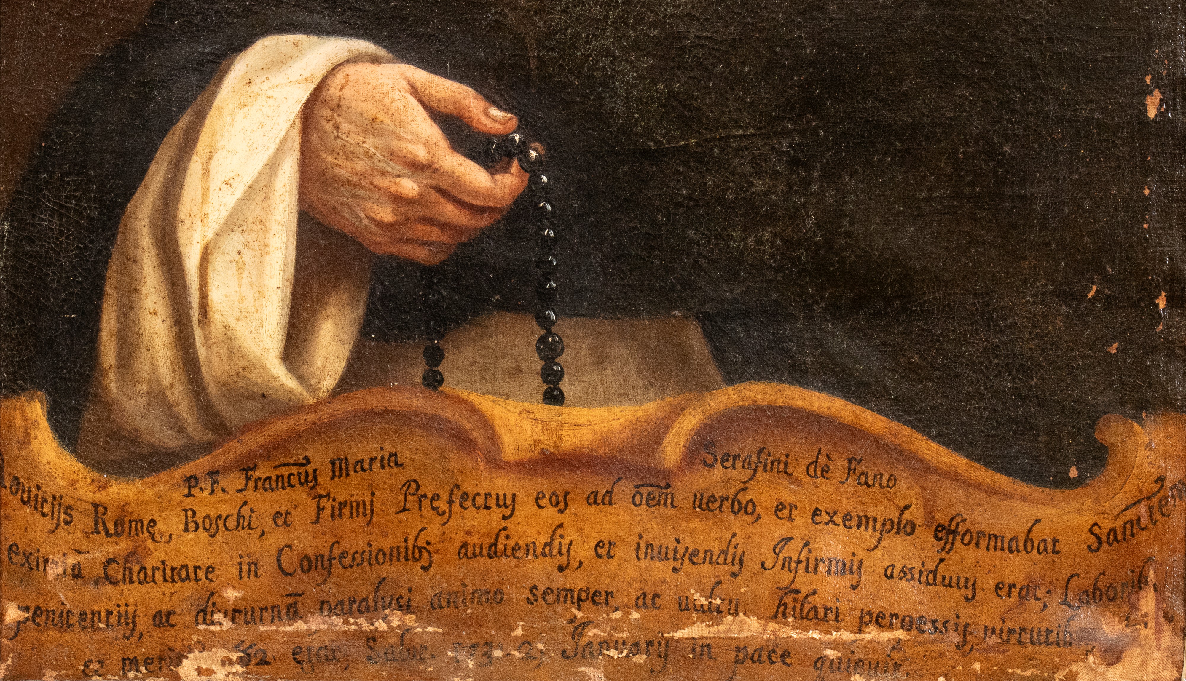 Scuola Marchigiana, XVIII Secolo - Ritratto di Francesco Maria Serafini di Fano, olio su tela