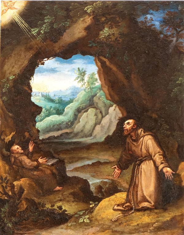 Girolamo  Muziano - Saint Francis receiving the stigmata