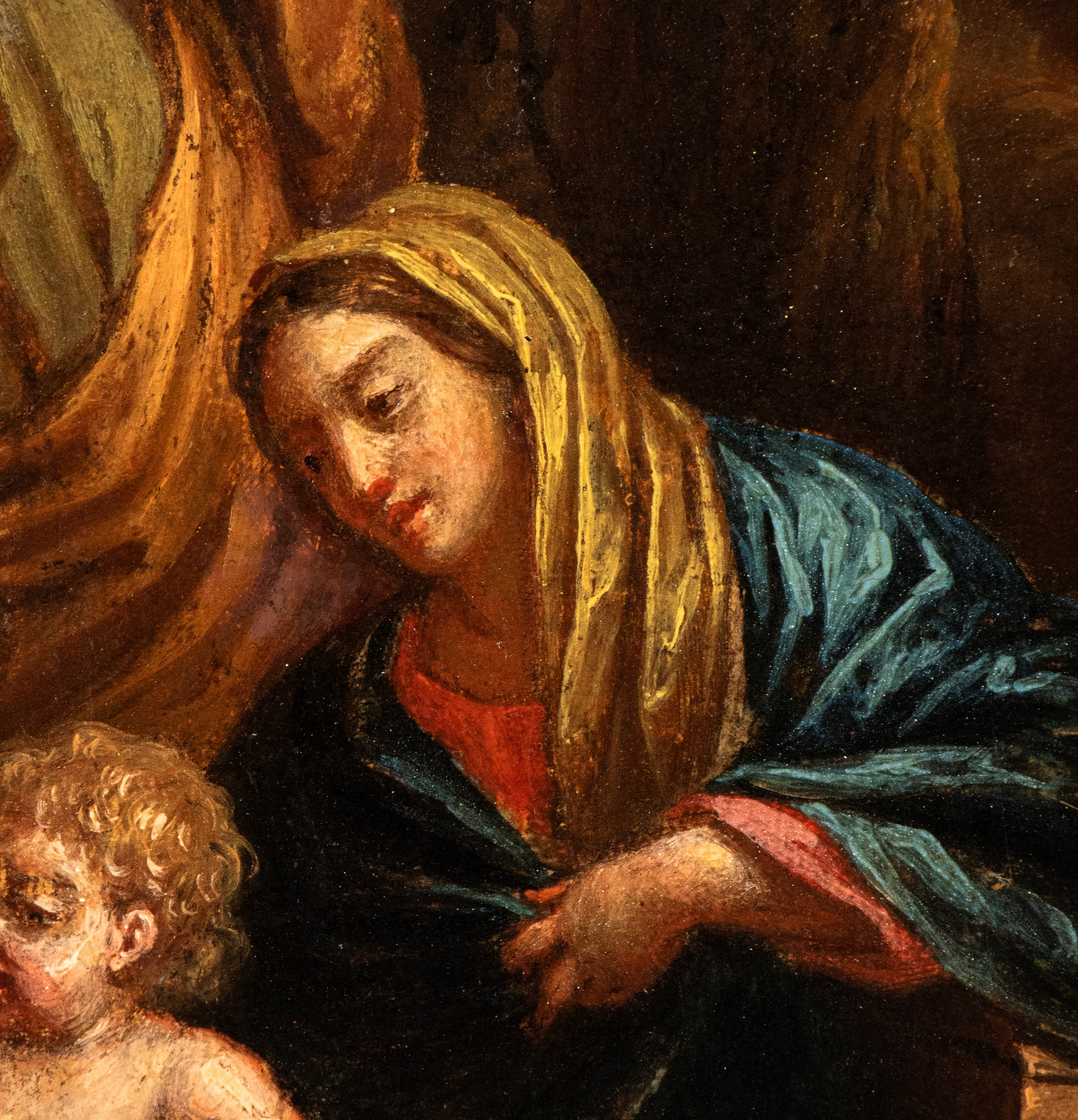 Artista Attivo a Roma, Prima Metà XVIII Secolo - Riposo durante la fuga in Egitto, olio su tela