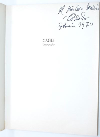 Corrado Cagli, Dedicazione autografa a Mario Padovan (opera grafica, 1970)