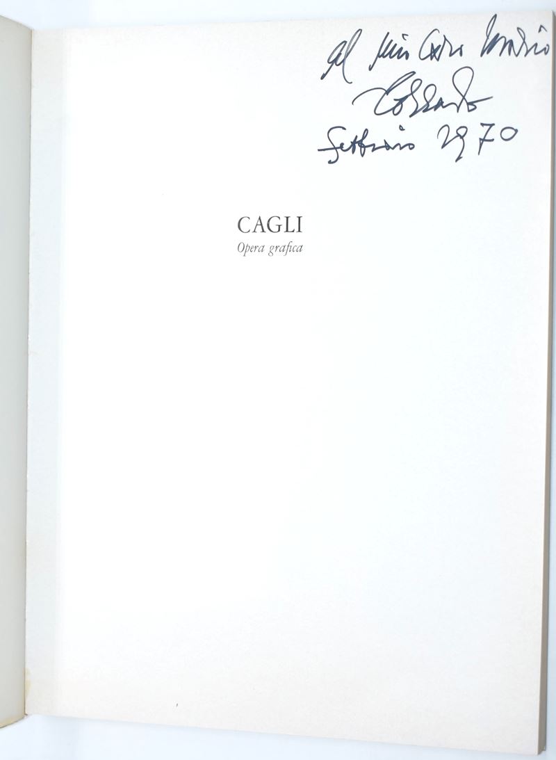 Corrado Cagli, Dedicazione autografa a Mario Padovan (opera grafica, 1970)