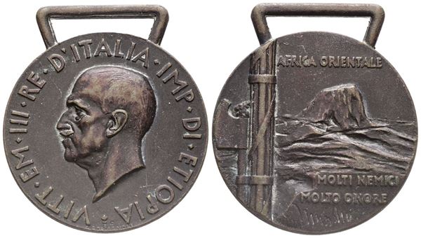 FASCISTE. REGNO D'ITALIA. Vittorio Emanuele III (1900-1943). Medaglia Africa Orientale Italiana 1935-1936. Ae. BB