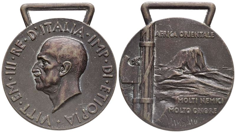 Fasciste. Regno D'italia. Vittorio Emanuele III (1900-1943). Medaglia Africa Orientale Italiana 1...