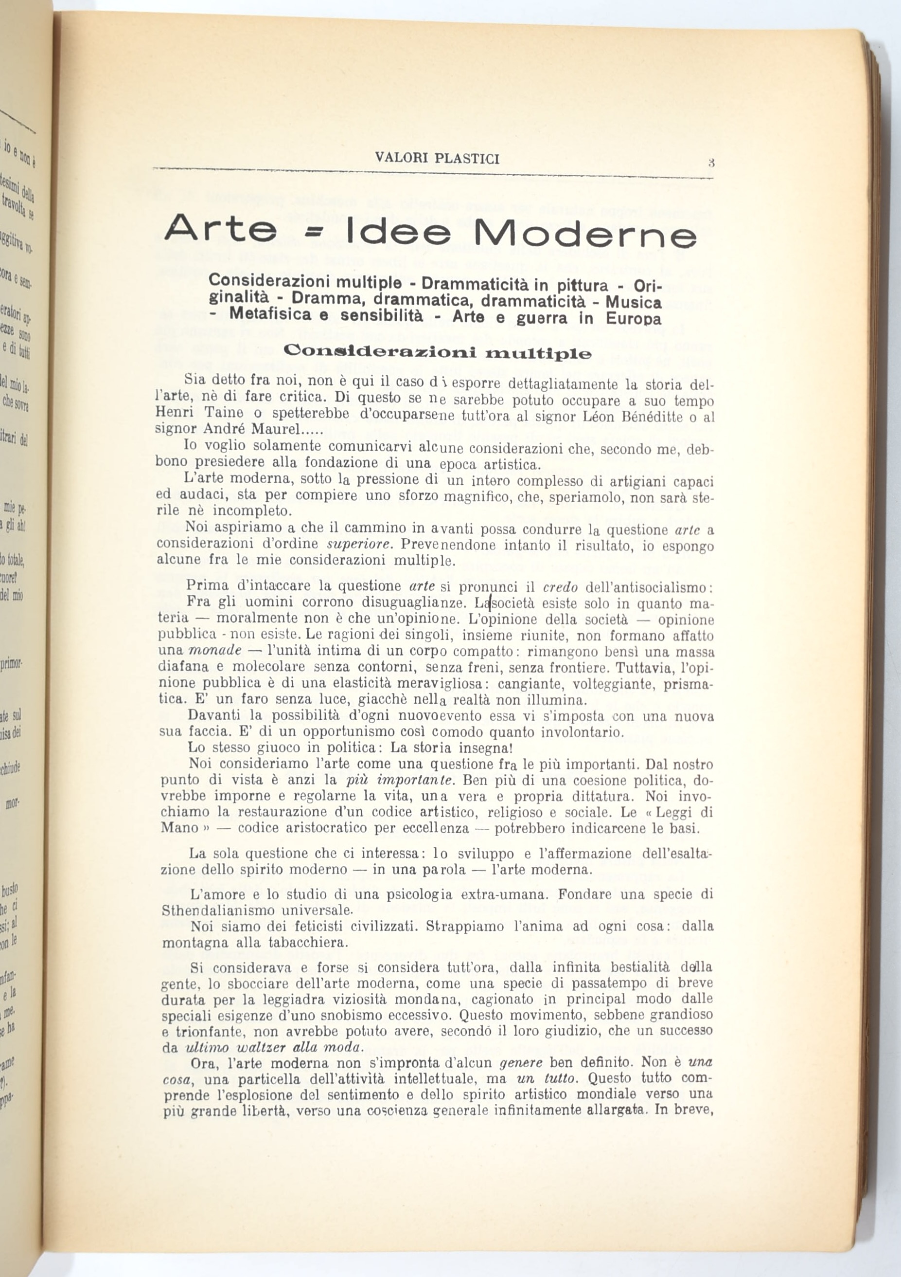 Valori Plastici. Roma (1918-1921), edizione illustrata