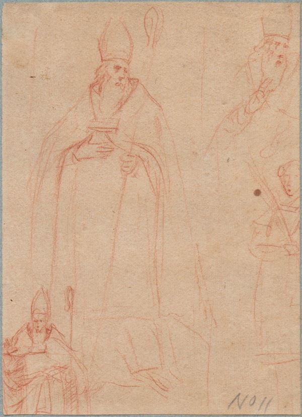 Studio per una figura di vescovo