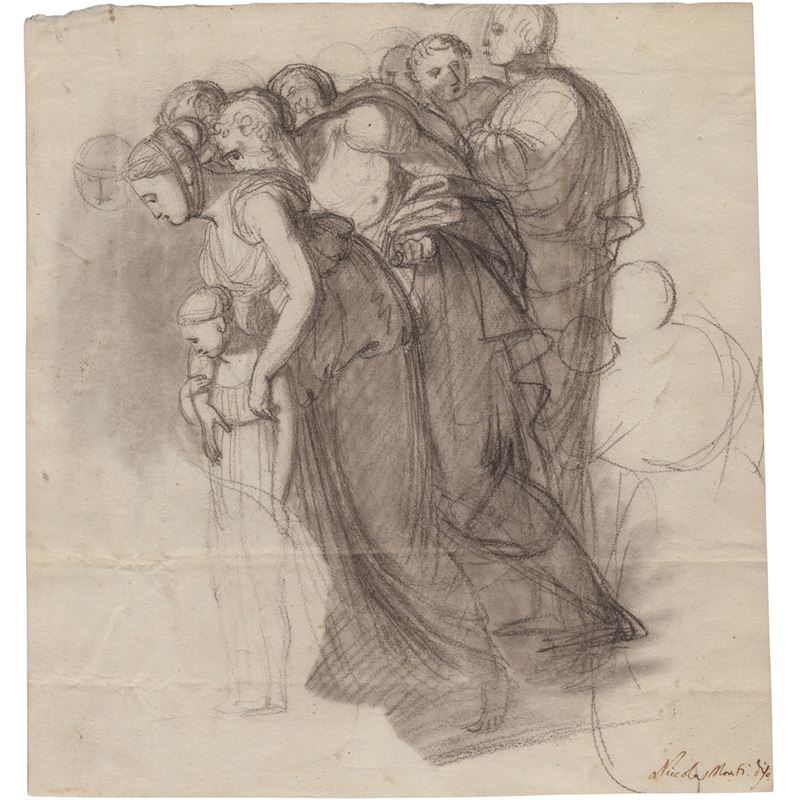 Nicola Antonio Monti - Studio con un gruppo di figure