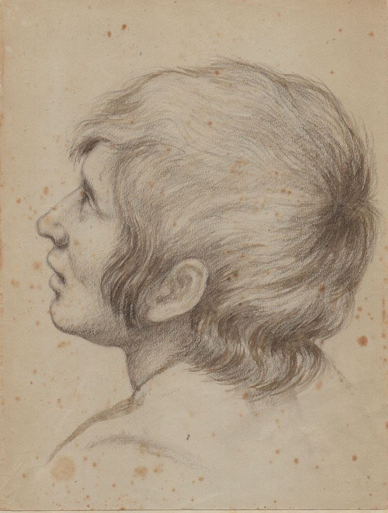 Vincenzo Camuccini - Testa di un ragazzo (matita su carta)