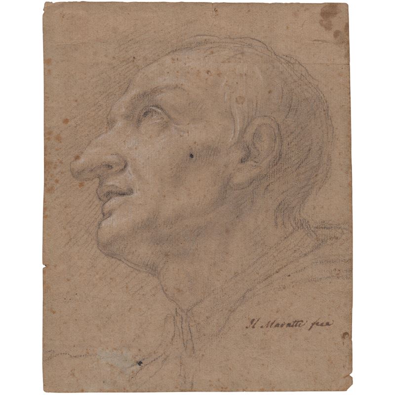 Carlo Maratti - Studio per testa di un prelato