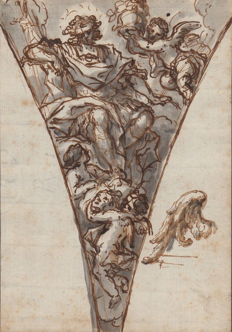 Pietro Antonio De Pietri - Studio di figure per un pennacchio