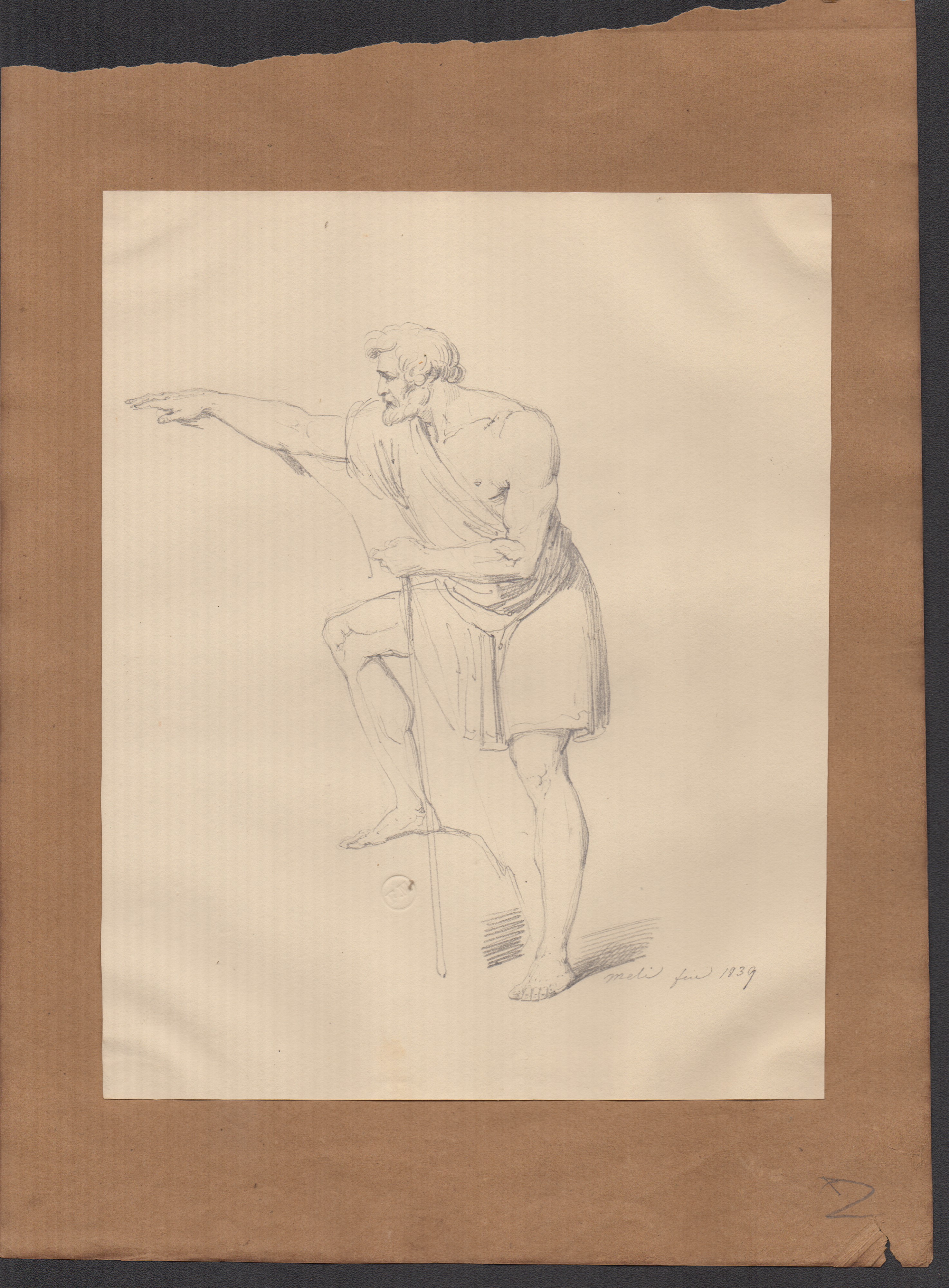 Filipppo Meli - Cinque studi accademici (suite di cinque disegni)
