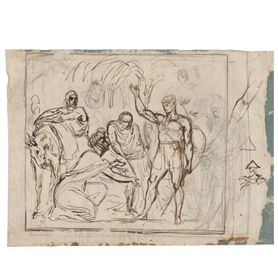 Studio per una scena con i soldati romani