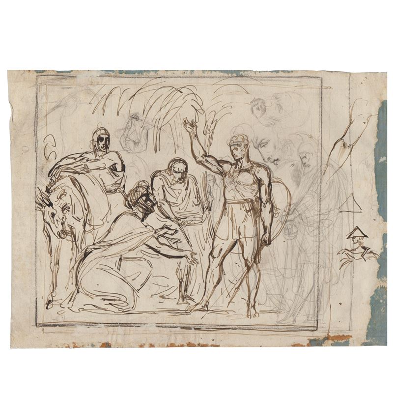 Giuseppe Bossi - Studio per una scena con i soldati romani