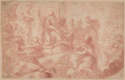 Artista romano del XVII secolo, Studio per Allegoria della Divina Sapienza