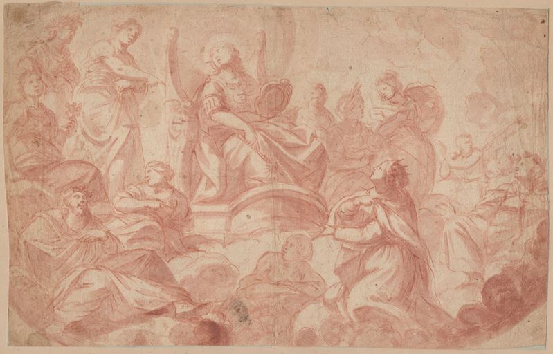 Artista romano del XVII secolo, Studio per Allegoria della Divina Sapienza