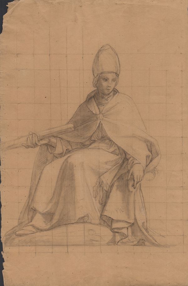 Study for a figure of a bishop