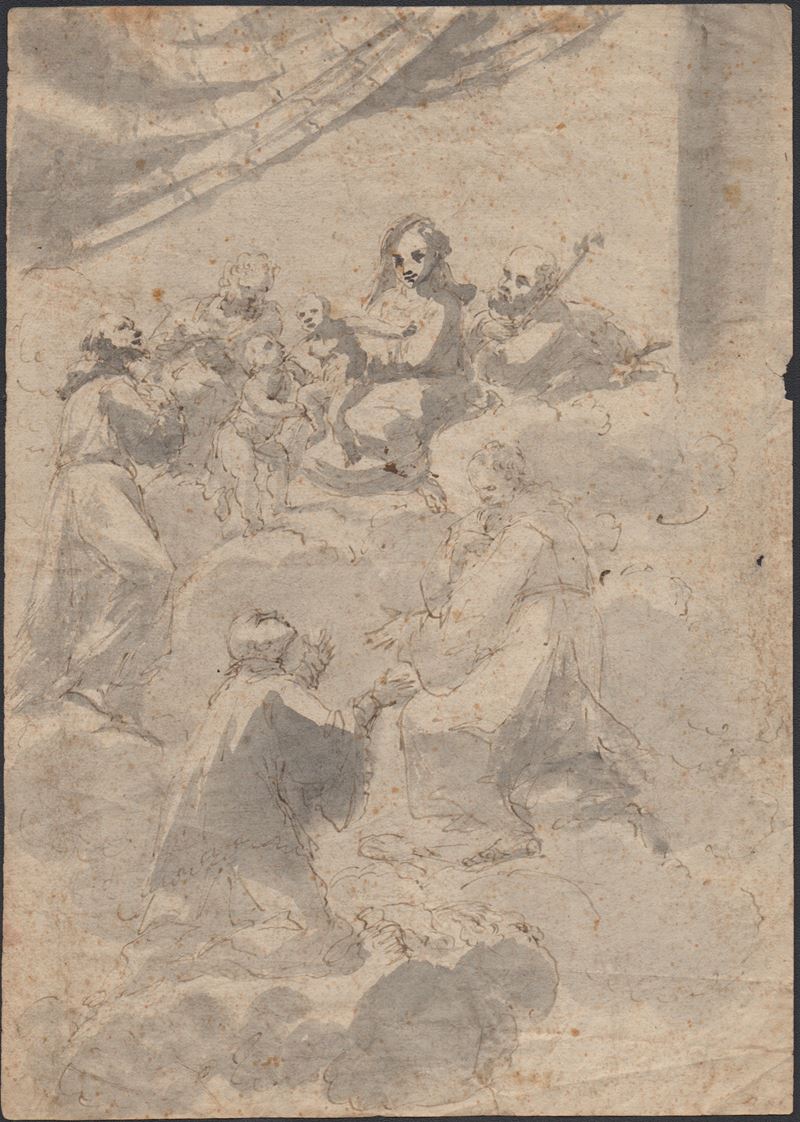 Artista bolognese del XVII secolo, Madonna col Bambino e santi