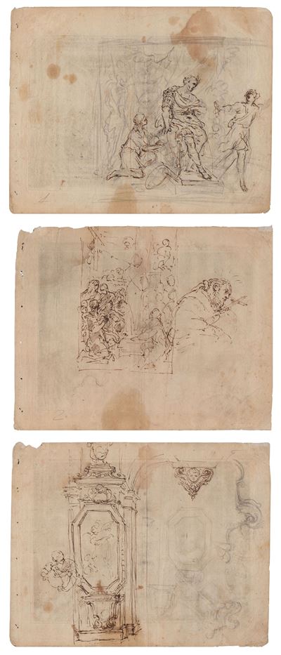 Artista romano del XVII secolo, Tre studi
