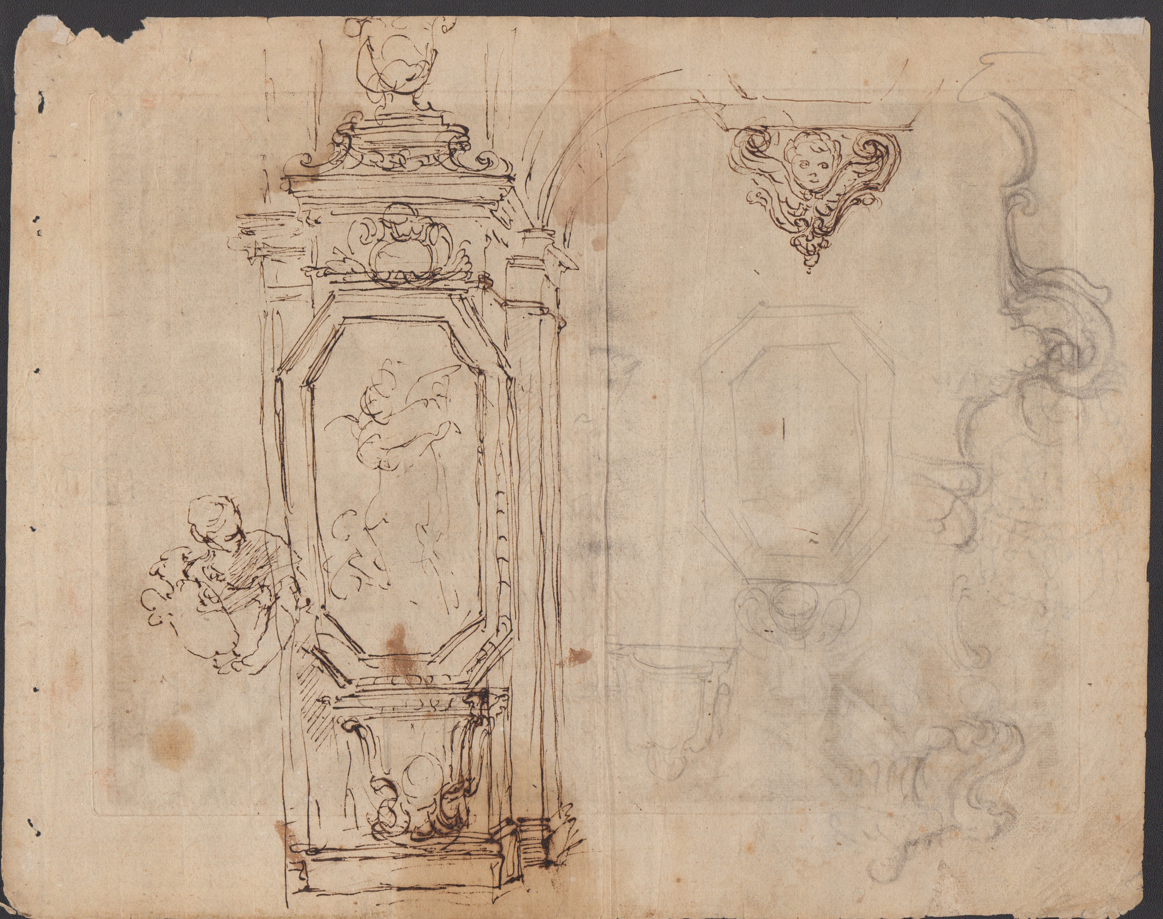 Artista romano del XVII secolo, Tre studi
