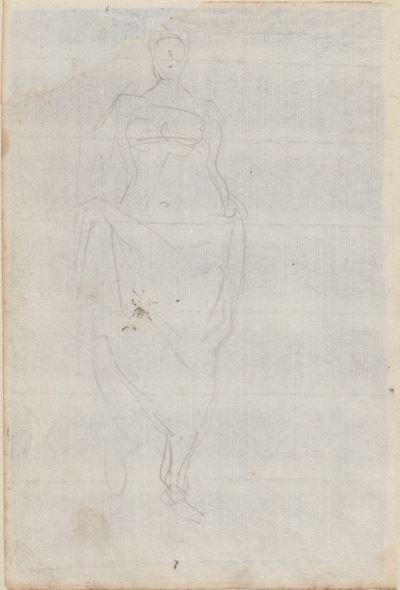Artista centro-italiano del XVII secolo, Studio per una figura