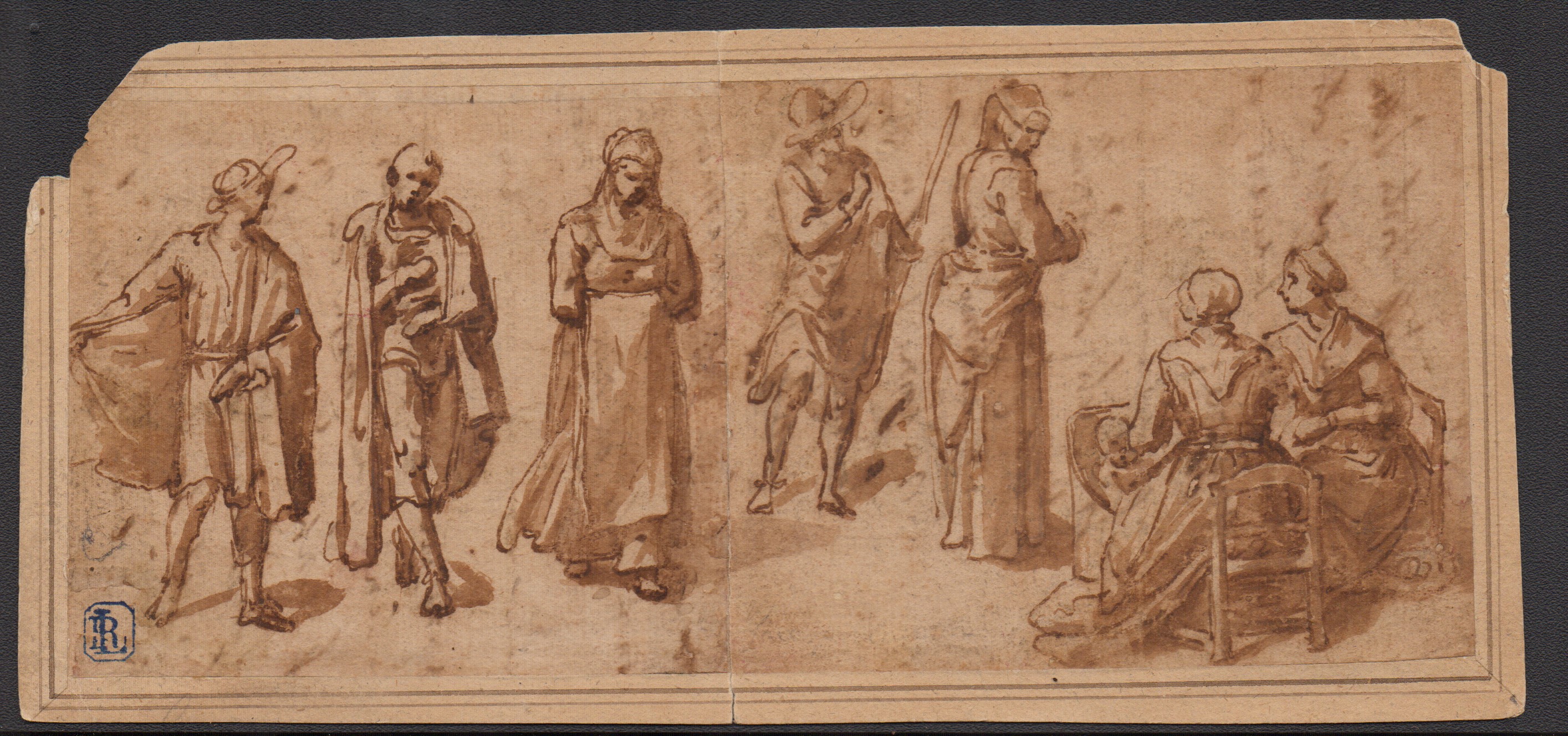 Artista emiliano del XVI secolo, Studio con sette figure