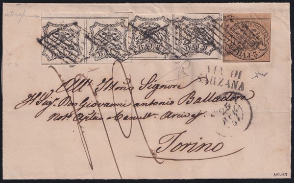 Pontificio - Storia Postale, Busta da Roma per Torino