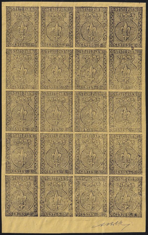 Parma - 1st issue, complete "Group" of 20 specimens