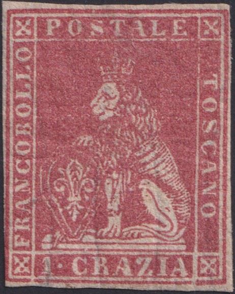 Toscana - II emissione, 1cr. nuovo con gomma.
