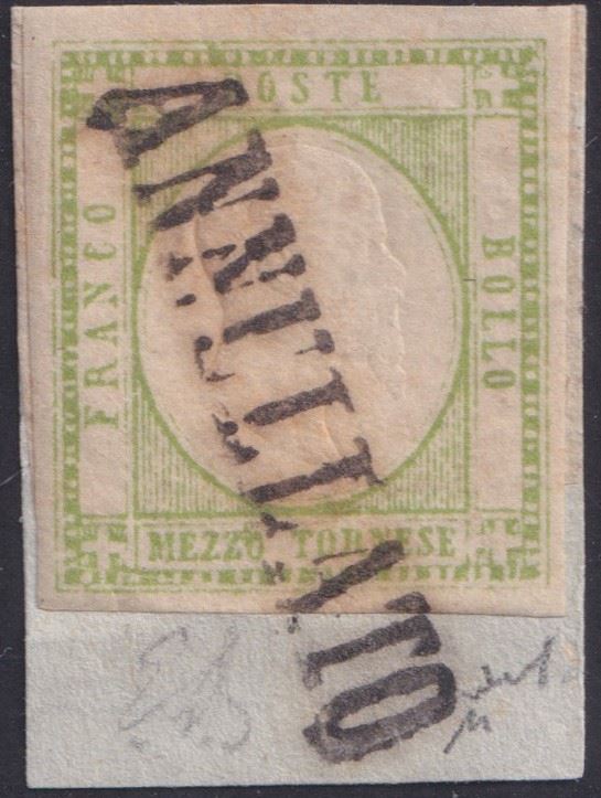 Neapolitan Province - Cancellations, CANCELLED without file (pt.12) on 1/2 tornese