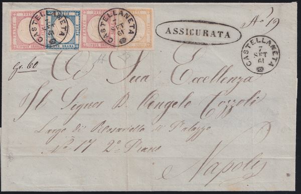 Prov. Napoletane - Storia Postale, rara tricolore.