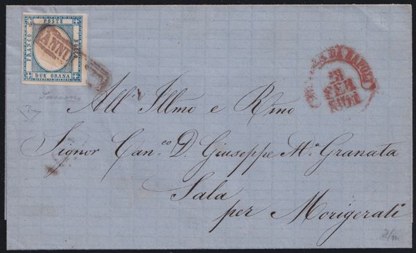 Neapolitan Province - Cancellations, Cancelled in red-brown folder (pt.12)