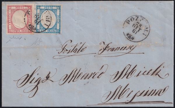 Prov. Napoletane - Storia Postale, Lettera da Pozzuoli per Messina.