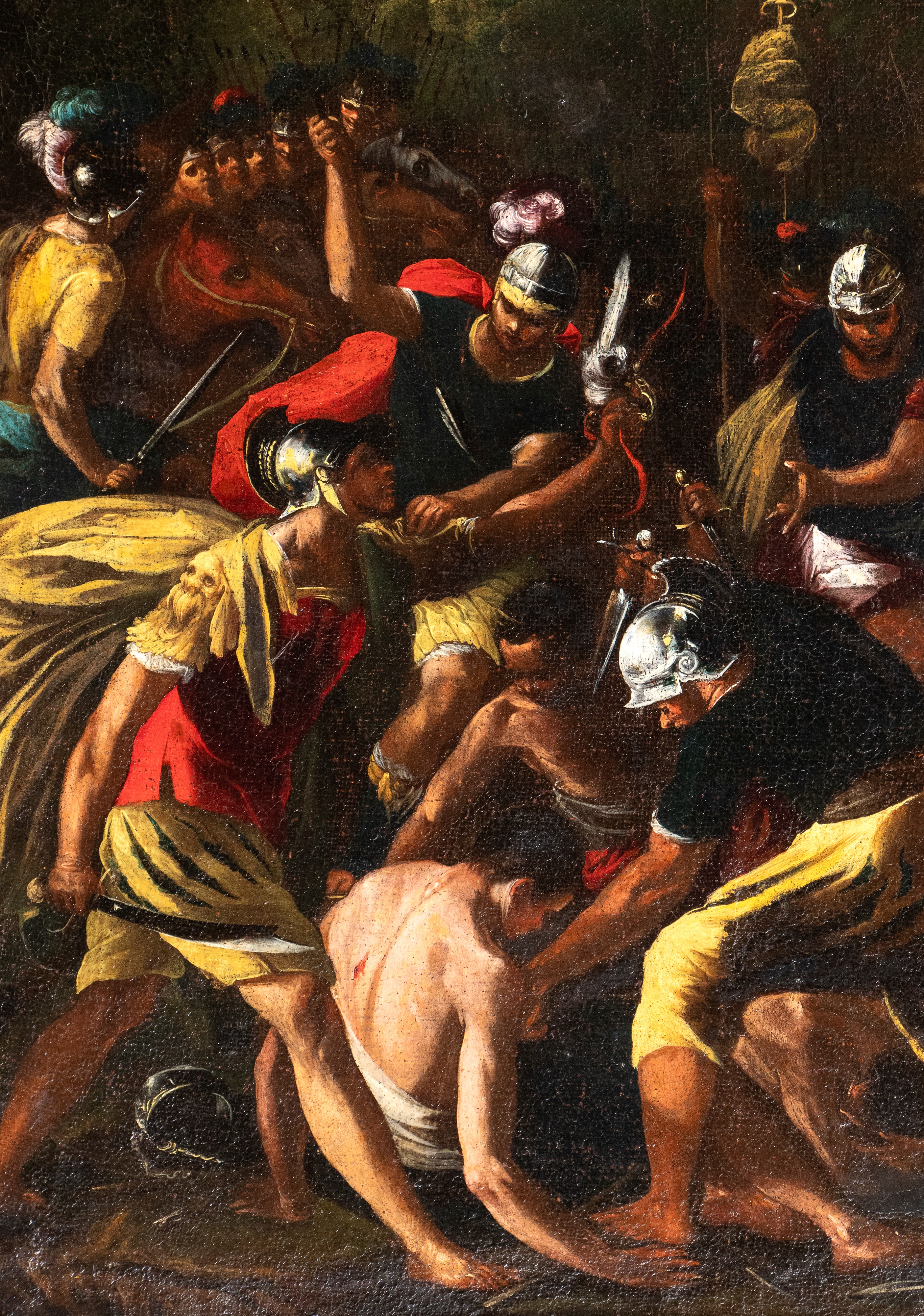 Milizie romane aggrediscono i civili di una città nemica