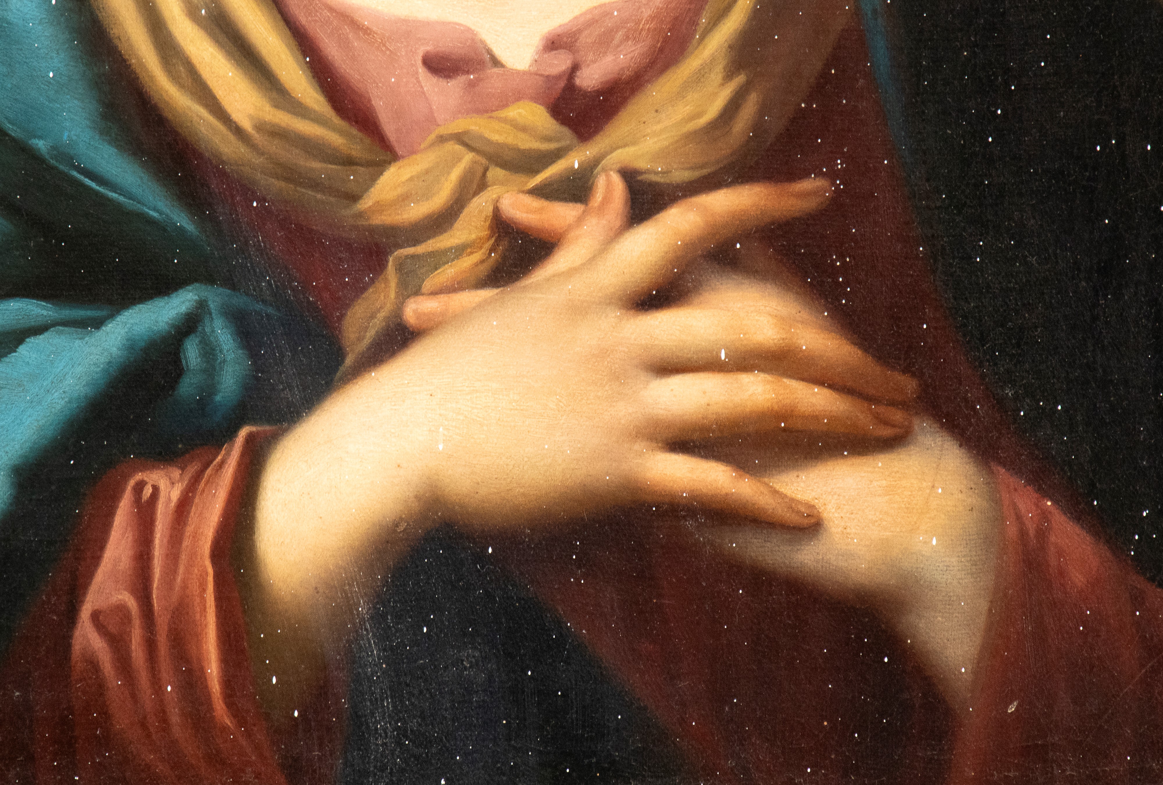 Artista Attivo a Roma, XVIII Secolo - Madonna orante, olio su tela