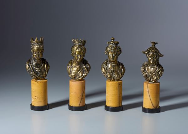 Quattro continenti. Francia, XVII-XVIII secolo. Bronzo argentato