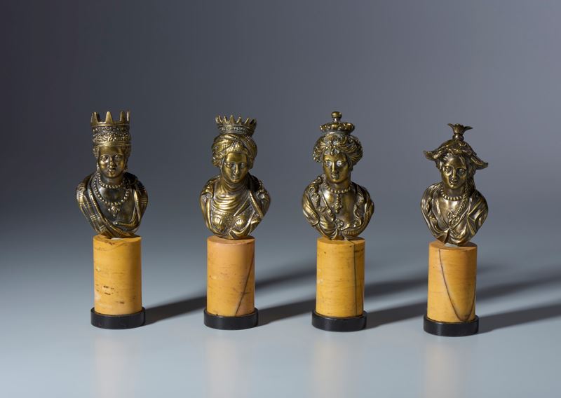 Quattro continenti. Francia, XVII-XVIII secolo. Bronzo argentato