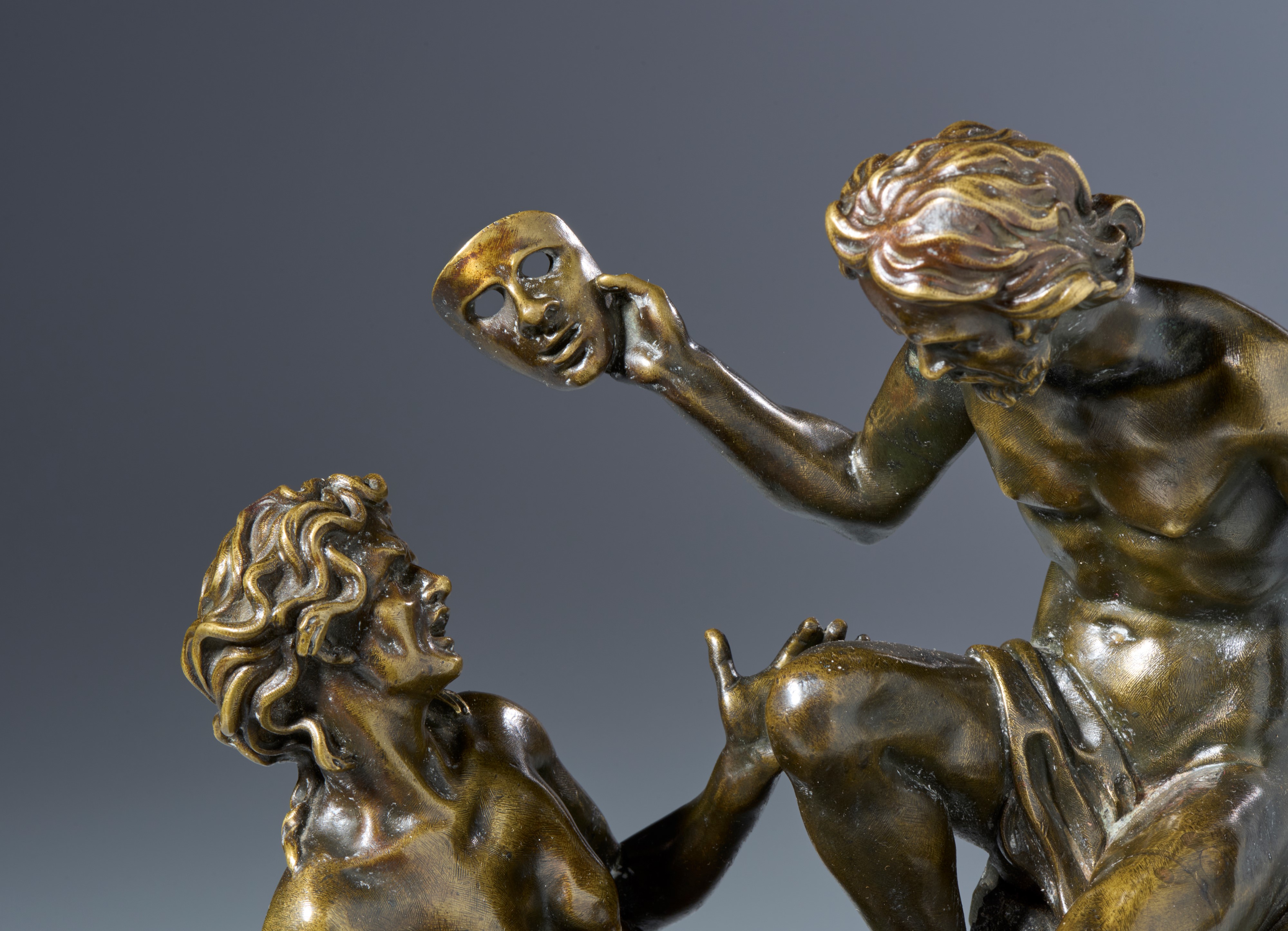 Allegoria. Scuola toscana o francese, probabilmente XVII-XVIII secolo. Bronzo a patina trasparent...