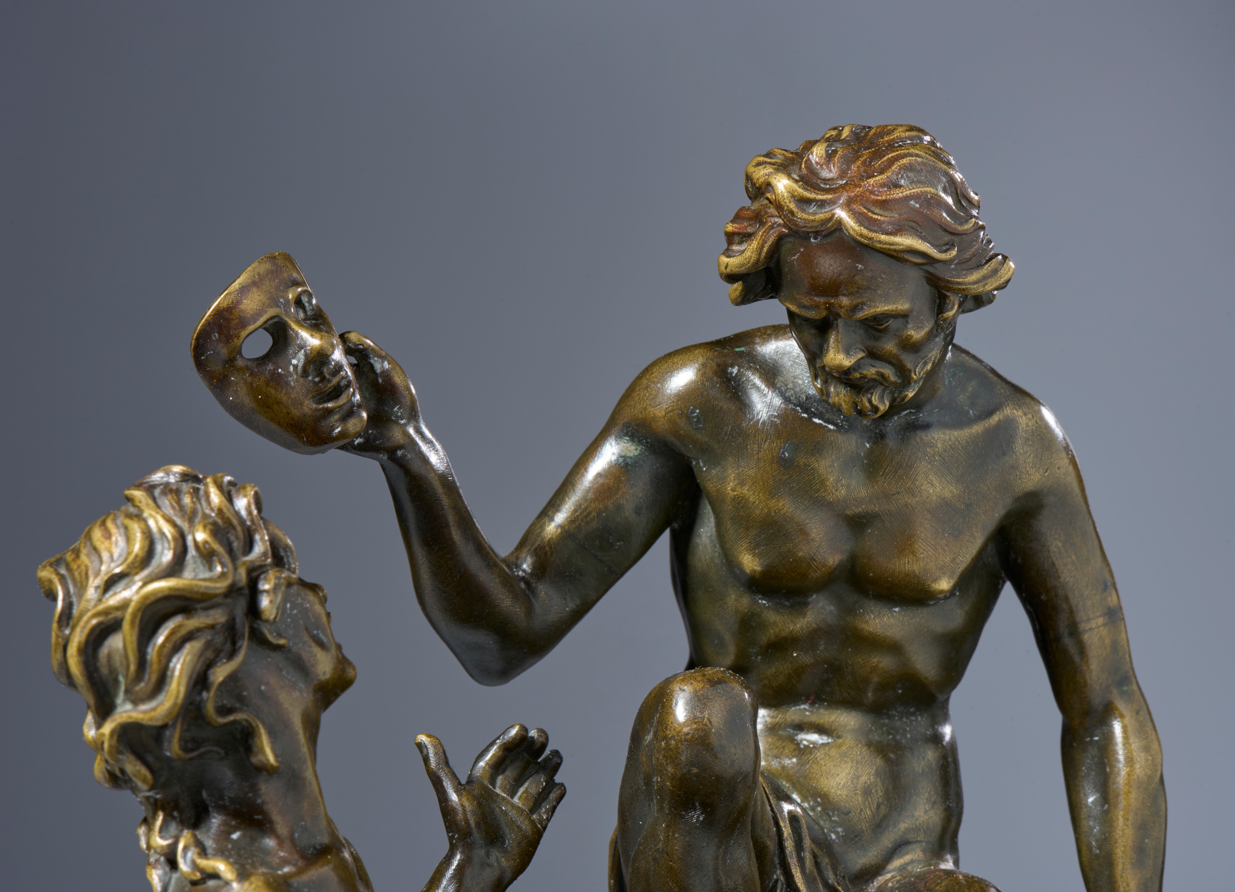 Allegoria. Scuola toscana o francese, probabilmente XVII-XVIII secolo. Bronzo a patina trasparent...