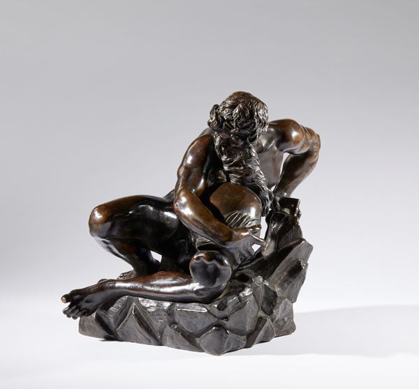 Dio Fiume. Pietro Tacca (Carrara, 1577- Firenze, 1640) Bottega di. Bronzo patina rossastra traslucida. Provenienza Christie's Roma, 24-25 Novembre 1987, lotto141. Collezione privata lombarda