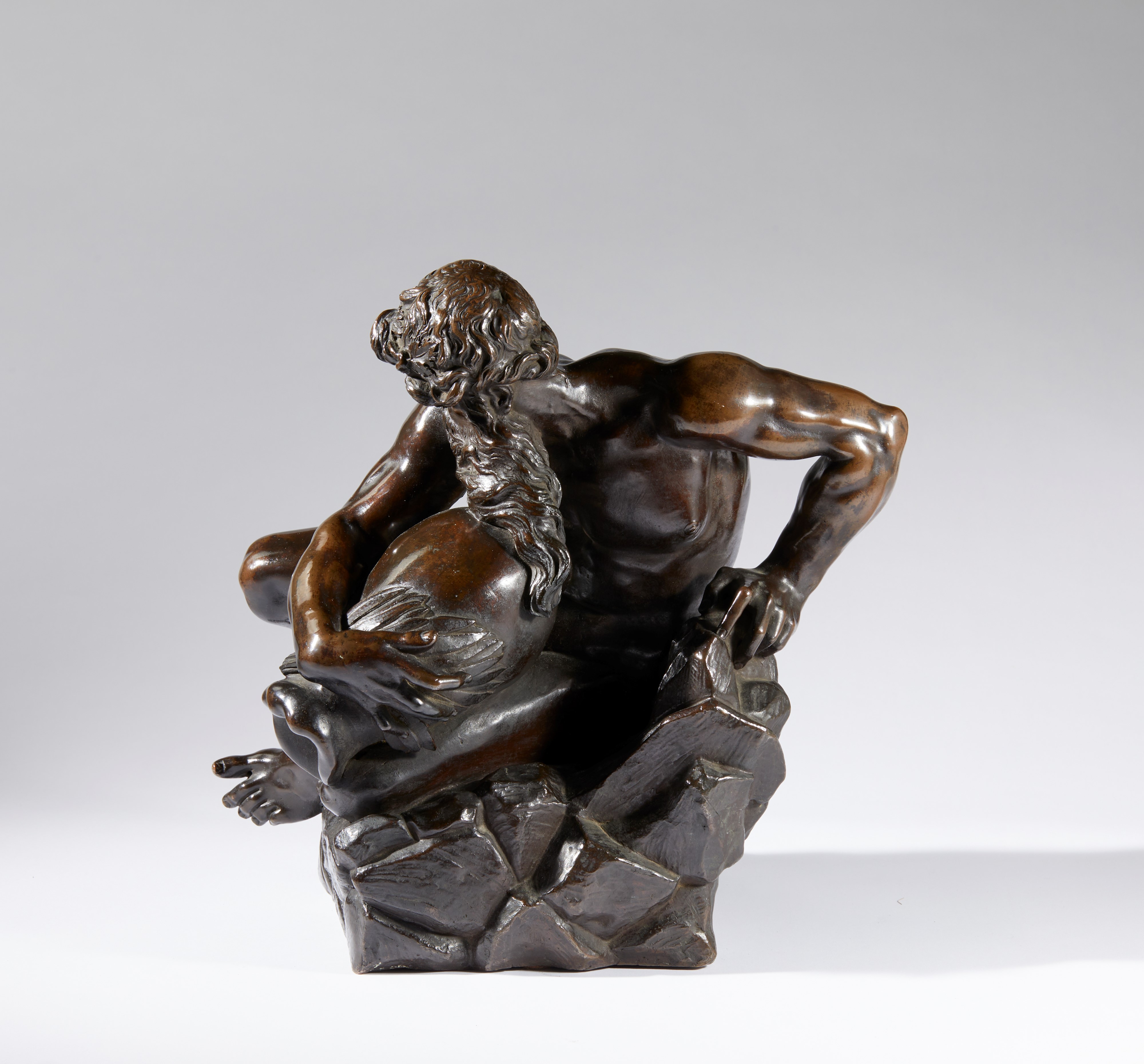 Dio Fiume. Pietro Tacca (Carrara, 1577- Firenze, 1640) Bottega di. Bronzo patina rossastra traslu...