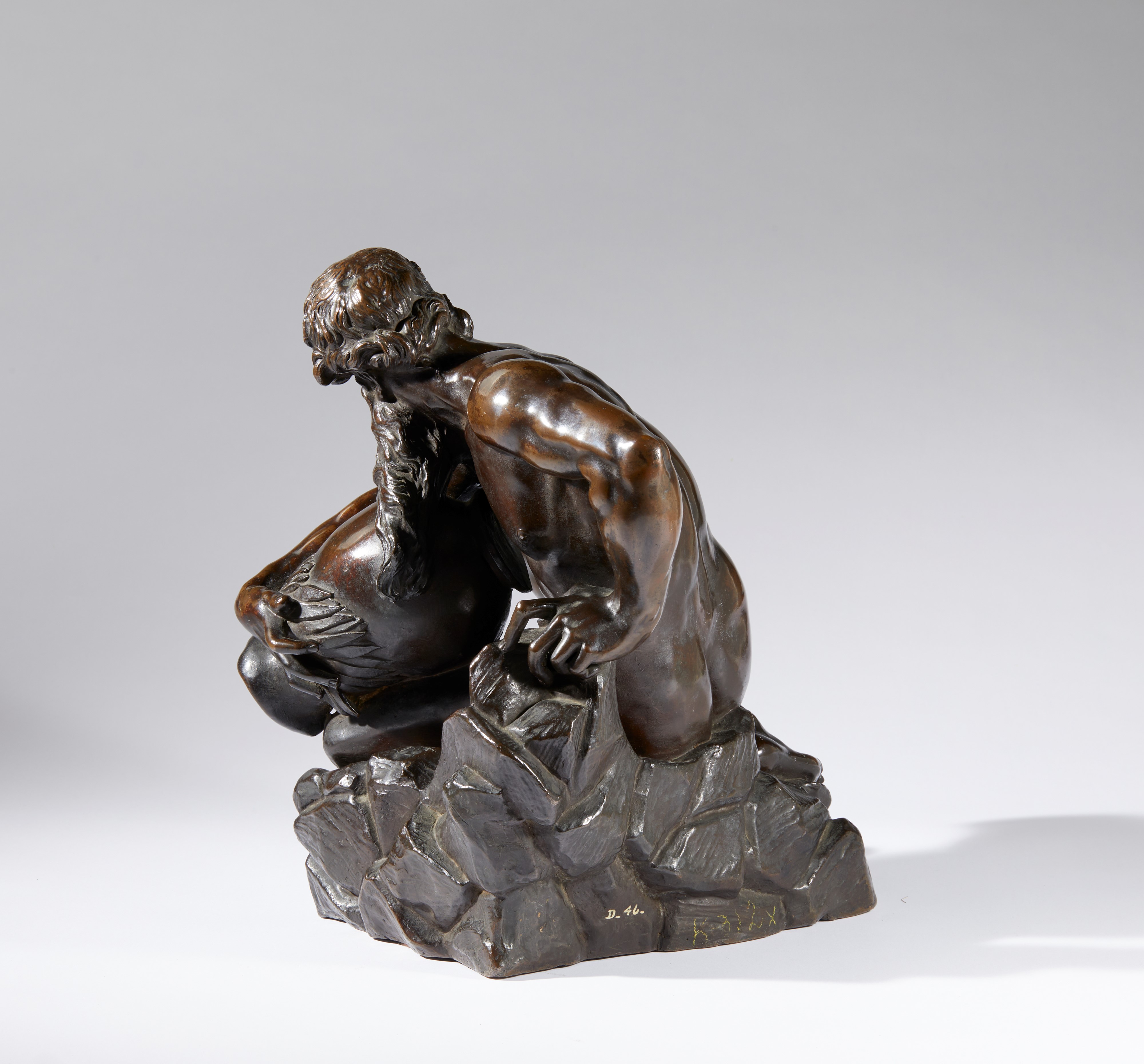 Dio Fiume. Pietro Tacca (Carrara, 1577- Firenze, 1640) Bottega di. Bronzo patina rossastra traslu...