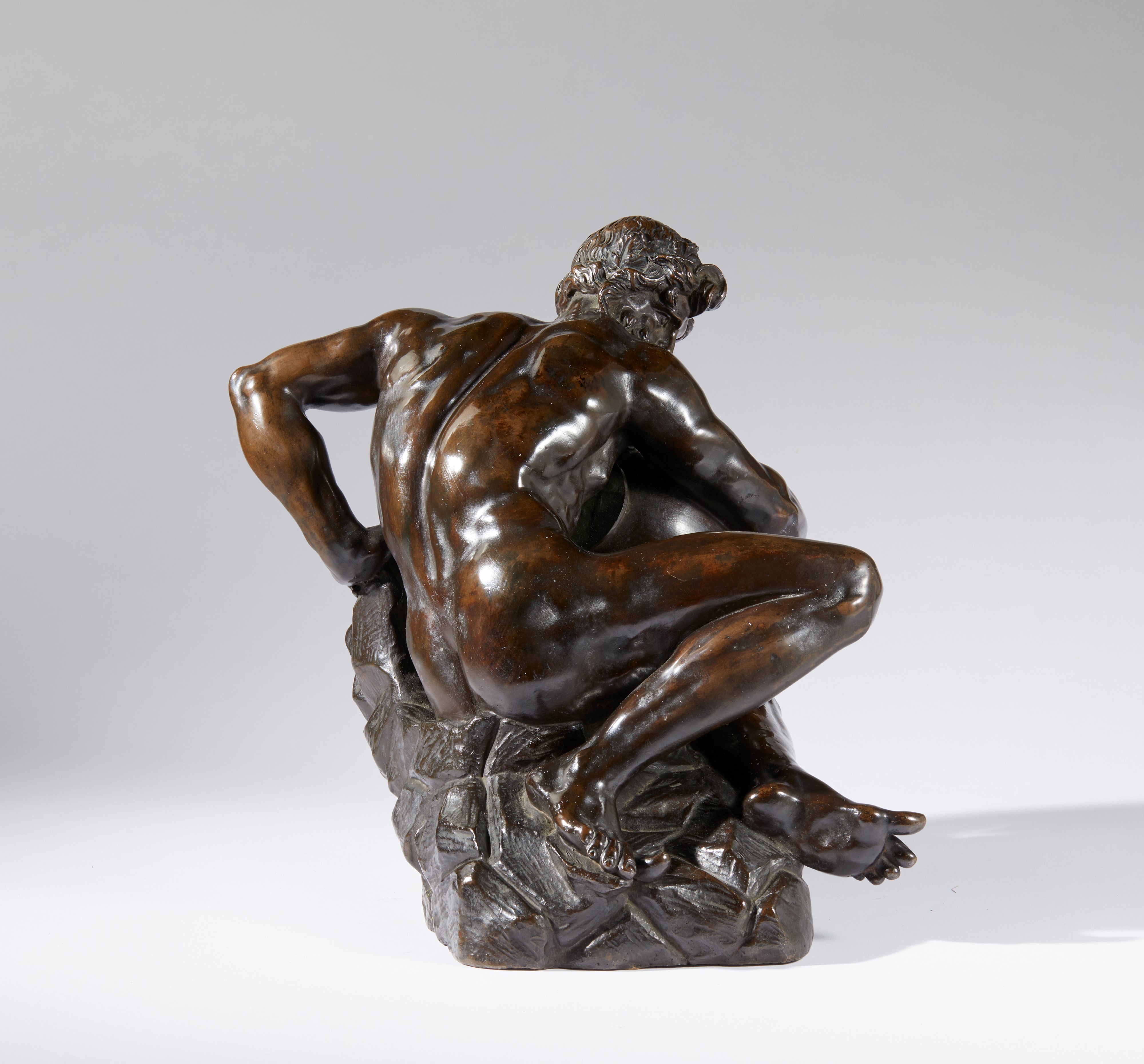 Dio Fiume. Pietro Tacca (Carrara, 1577- Firenze, 1640) Bottega di. Bronzo patina rossastra traslu...