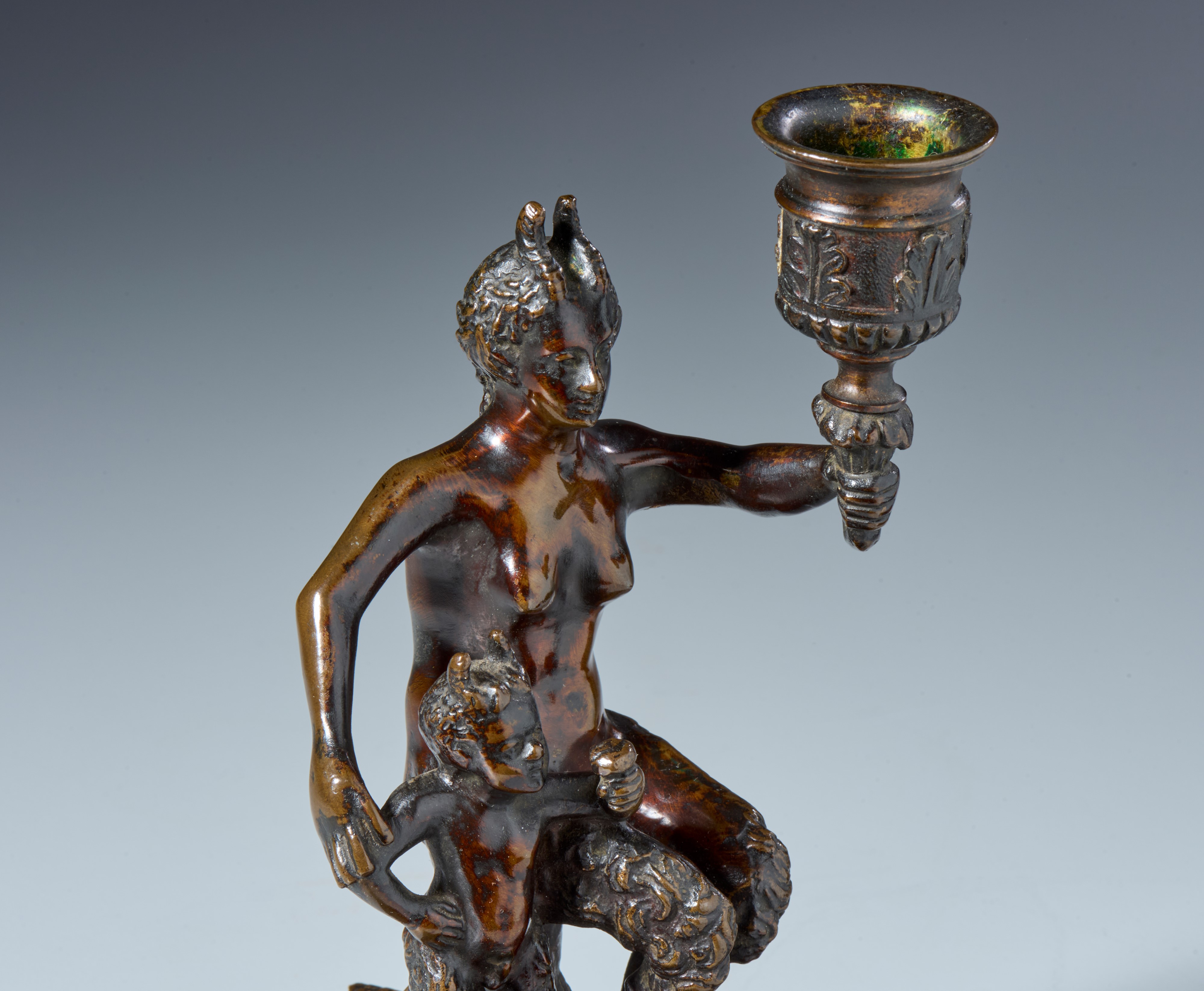 Satiressa con figlio. Severo Calzetta da Ravenna (Ravenna, 1465 c.a.-1543) Bottega di. XVI-XVII s...