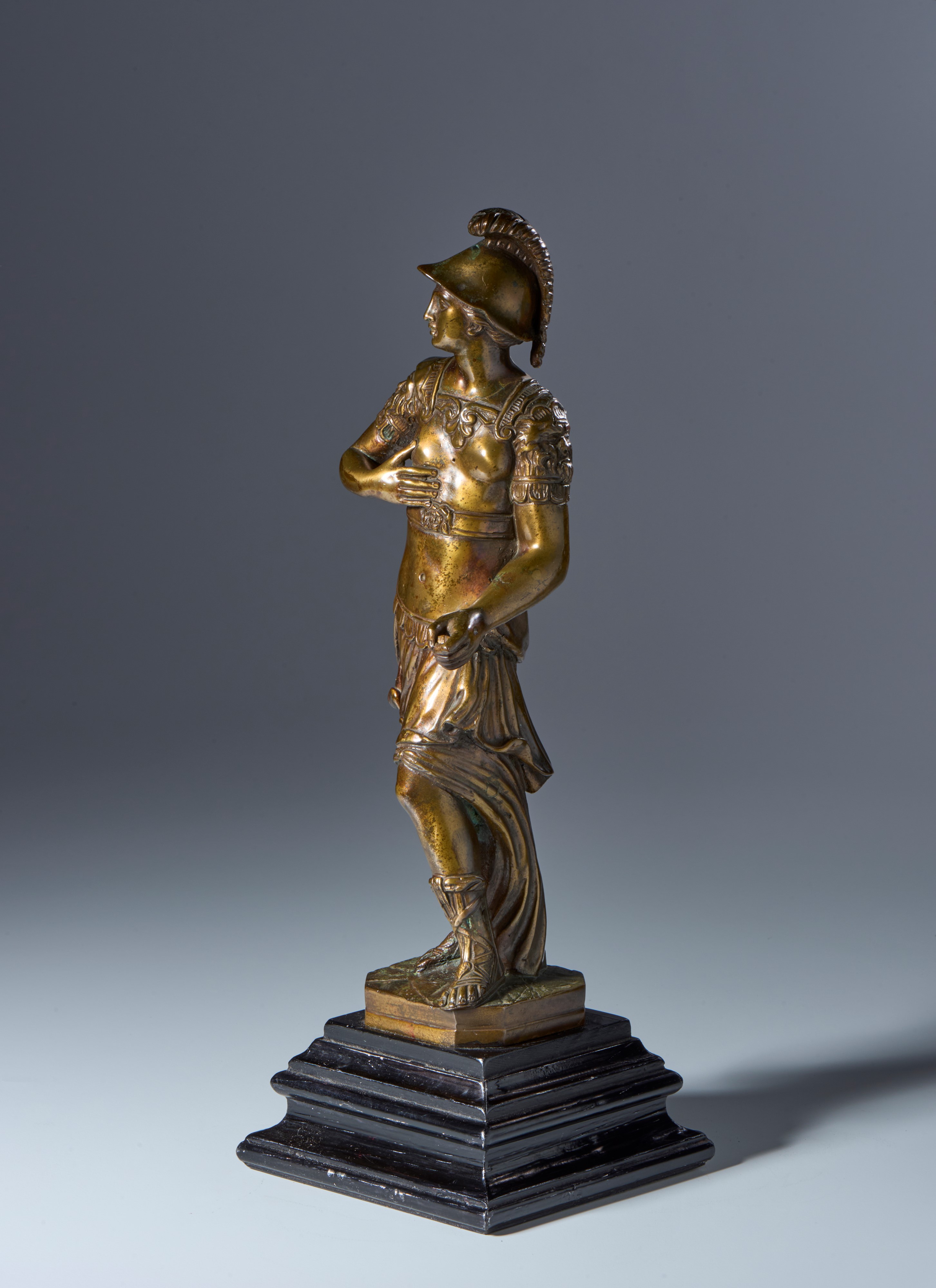 Minerva. Tiziano Aspetti, Bottega. XVI-XVII secolo. Bronzo patina trasparente dorata