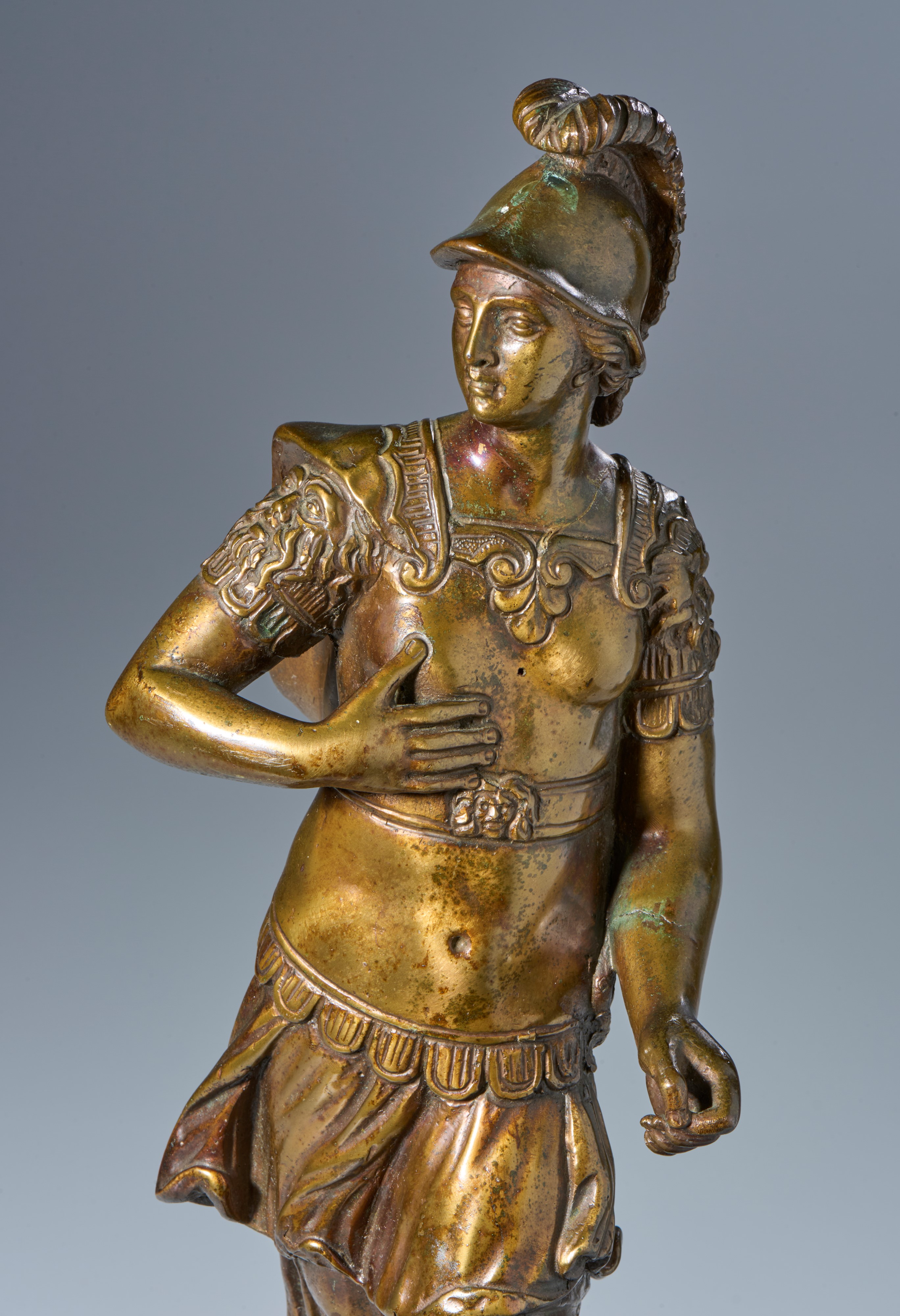 Minerva. Tiziano Aspetti, Bottega. XVI-XVII secolo. Bronzo patina trasparente dorata
