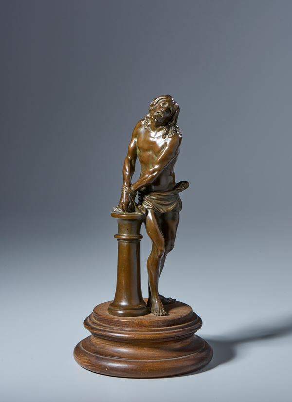 Cristo alla colonna. Scuola Toscana? XVII-XVIII secolo. Bronzo a patina marrone 