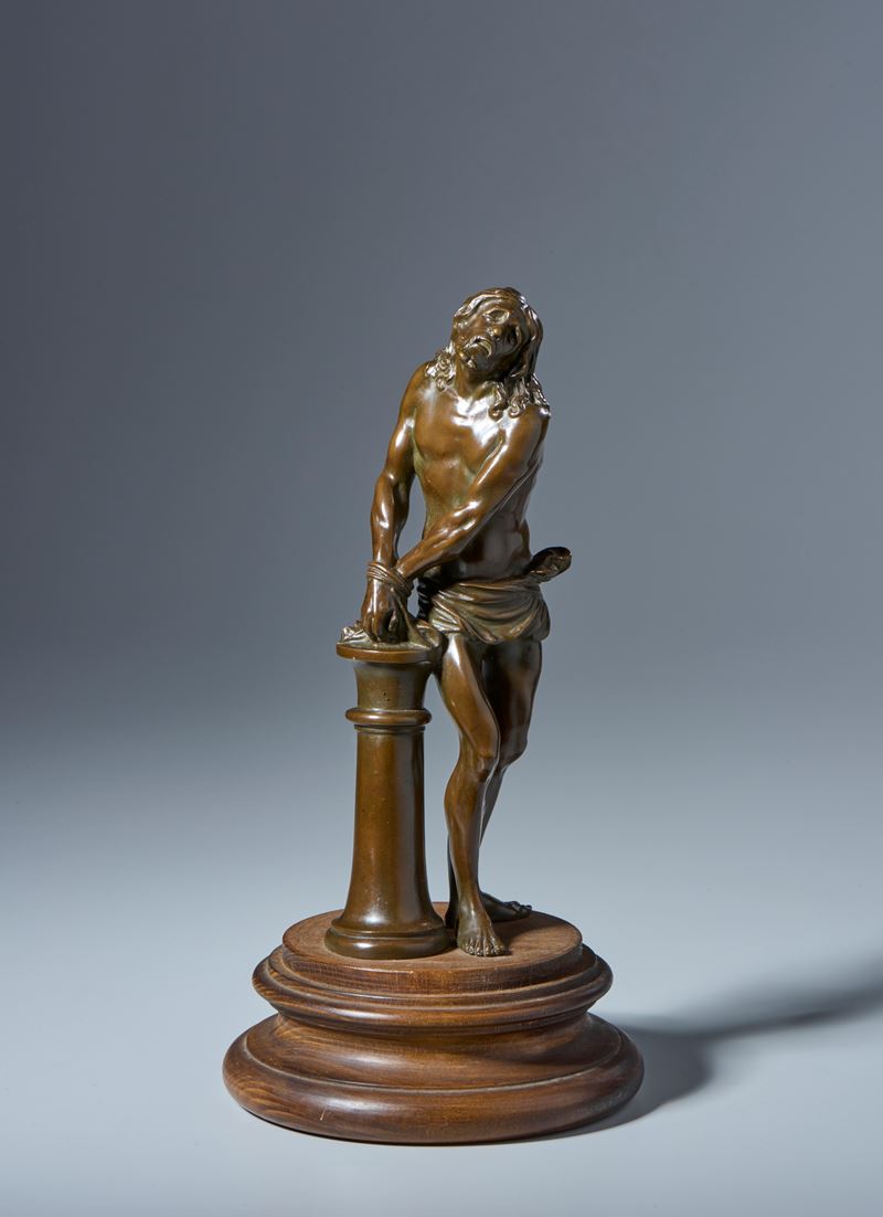 Cristo alla colonna. Scuola Toscana? XVII-XVIII secolo. Bronzo a patina marrone
