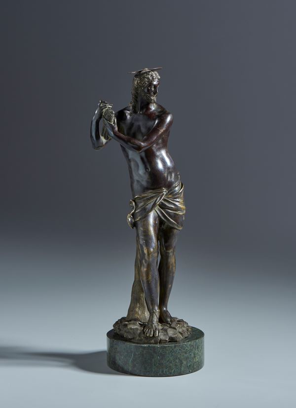 Risen Christ. Florentine art, 16th-17th century. Patinated bronze. 