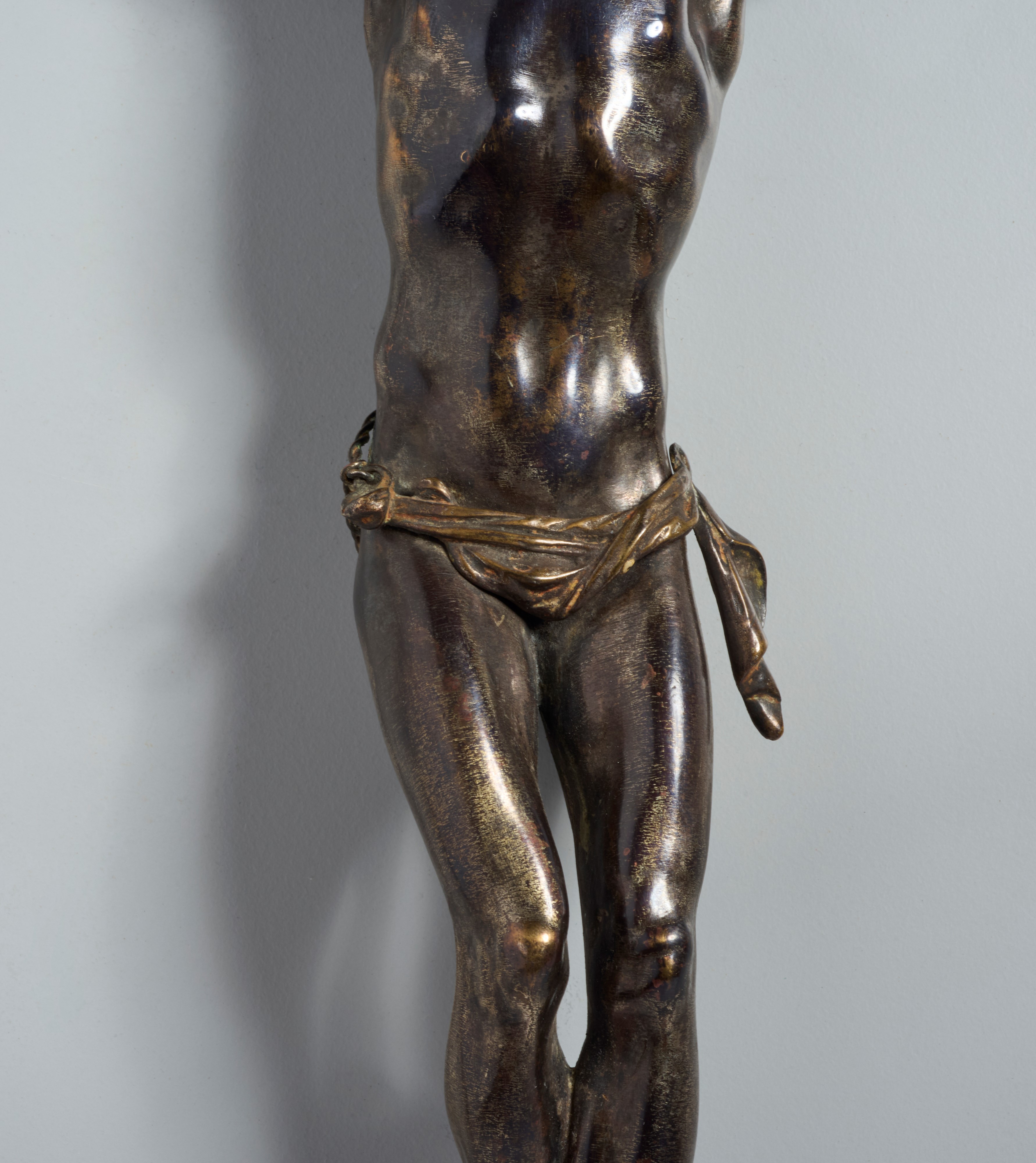 Cristo vivo nudo. Francesco Mochi (Montevarchi,1580-Roma 1654) Attribuito. XVII secolo. Bronzo pa...