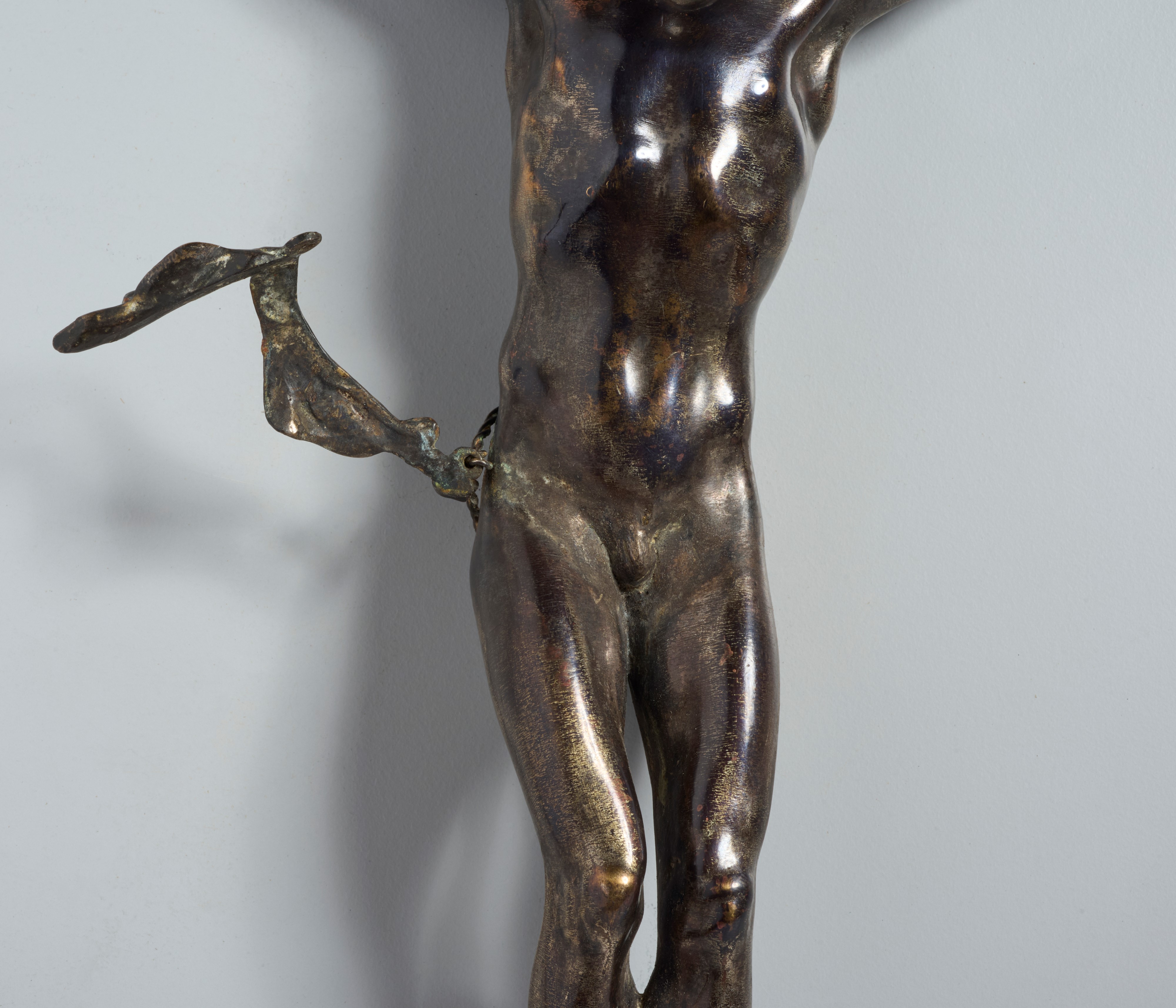 Cristo vivo nudo. Francesco Mochi (Montevarchi,1580-Roma 1654) Attribuito. XVII secolo. Bronzo pa...