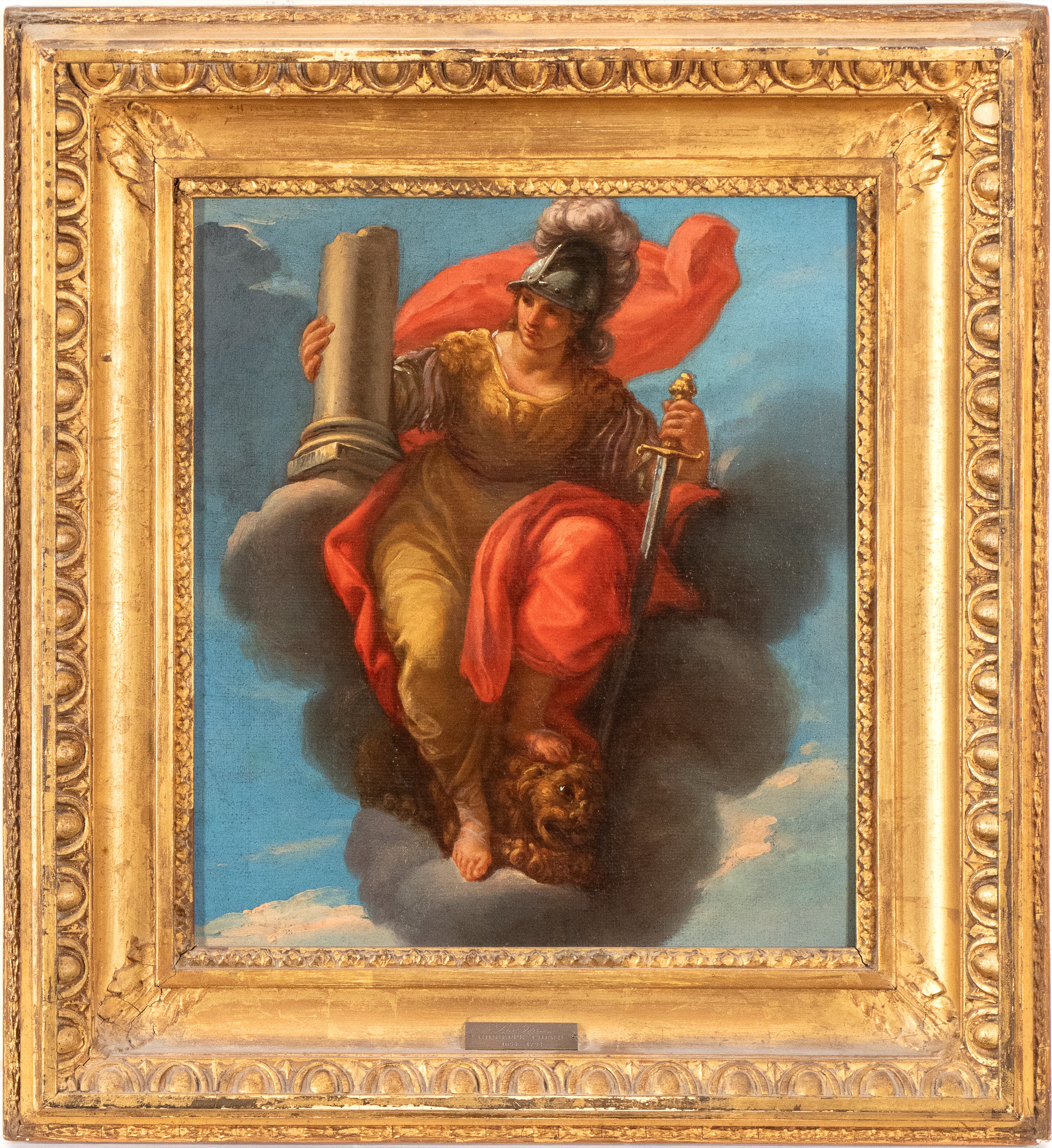 a) Allegoria della Prudenza; b) Allegoria della Fortezza. Coppia di dipinti